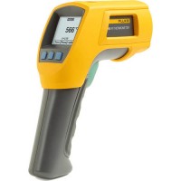 Fluke 566 Infrared and Contact Thermometer, -40-1202°F Range, 30:1 Ratio
