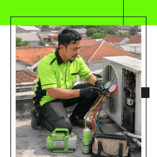Jasa Flushing AC dari jaya makmur teknik
